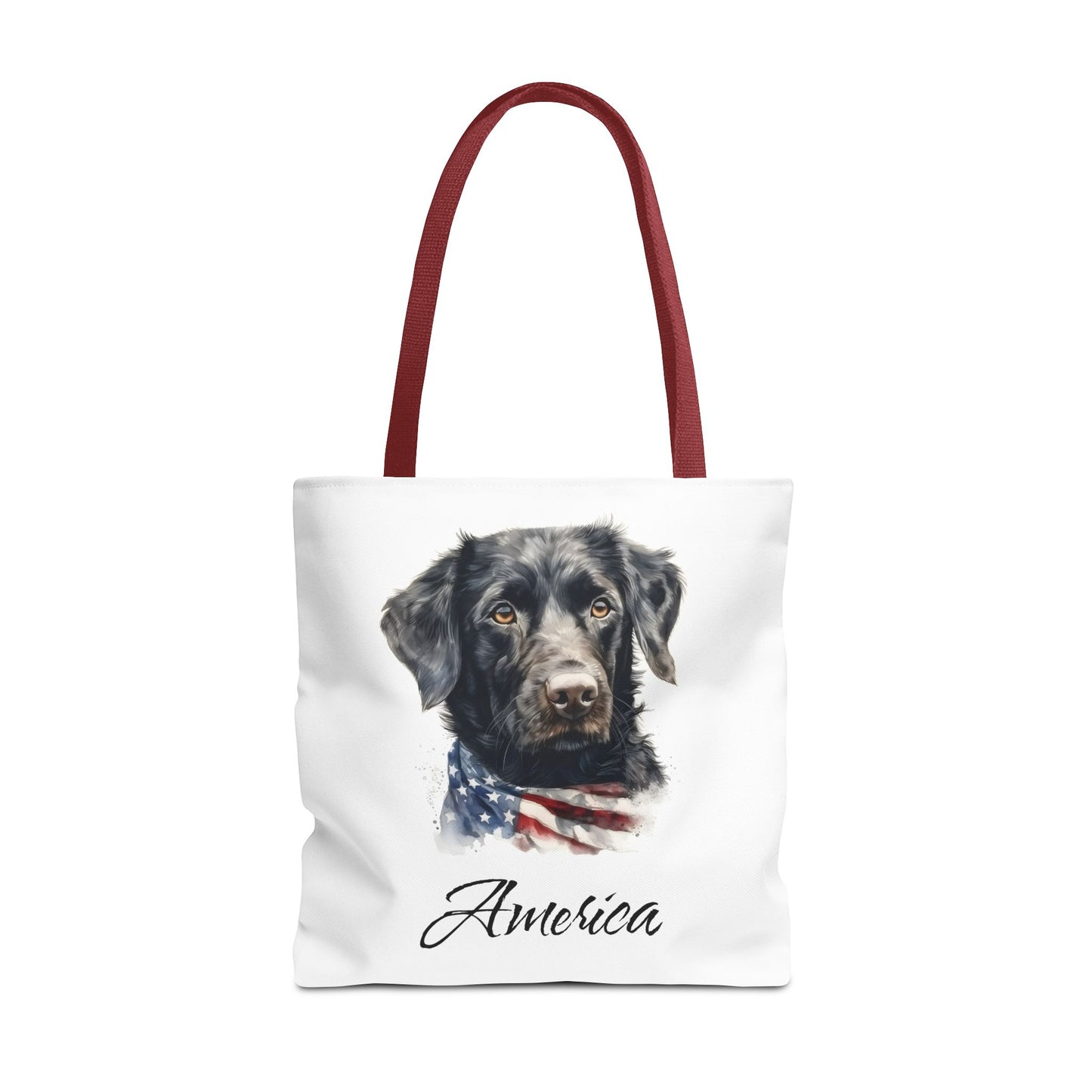 Patriotic Dog - 18" Large Tote Bag