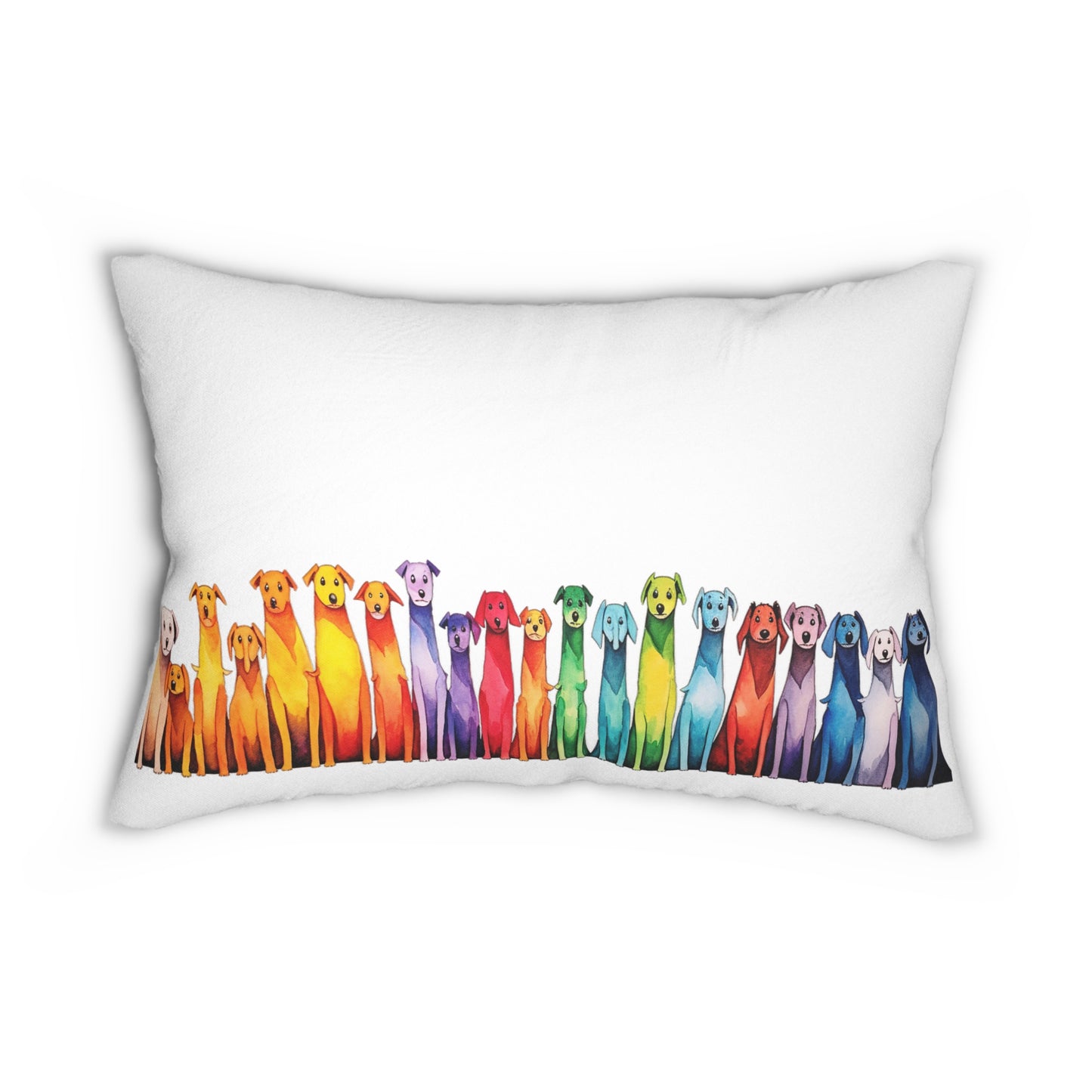 Whimsical Dogs Lumbar Pillow - 20" x 14"
