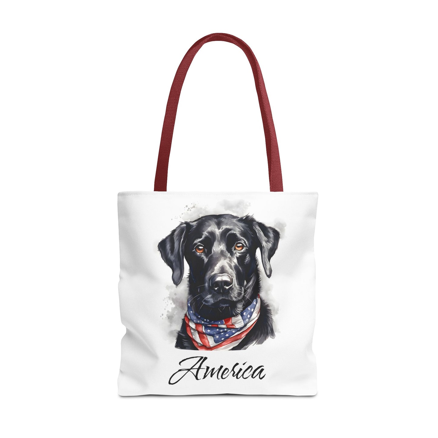 Patriotic Dog - 18" Large Tote Bag