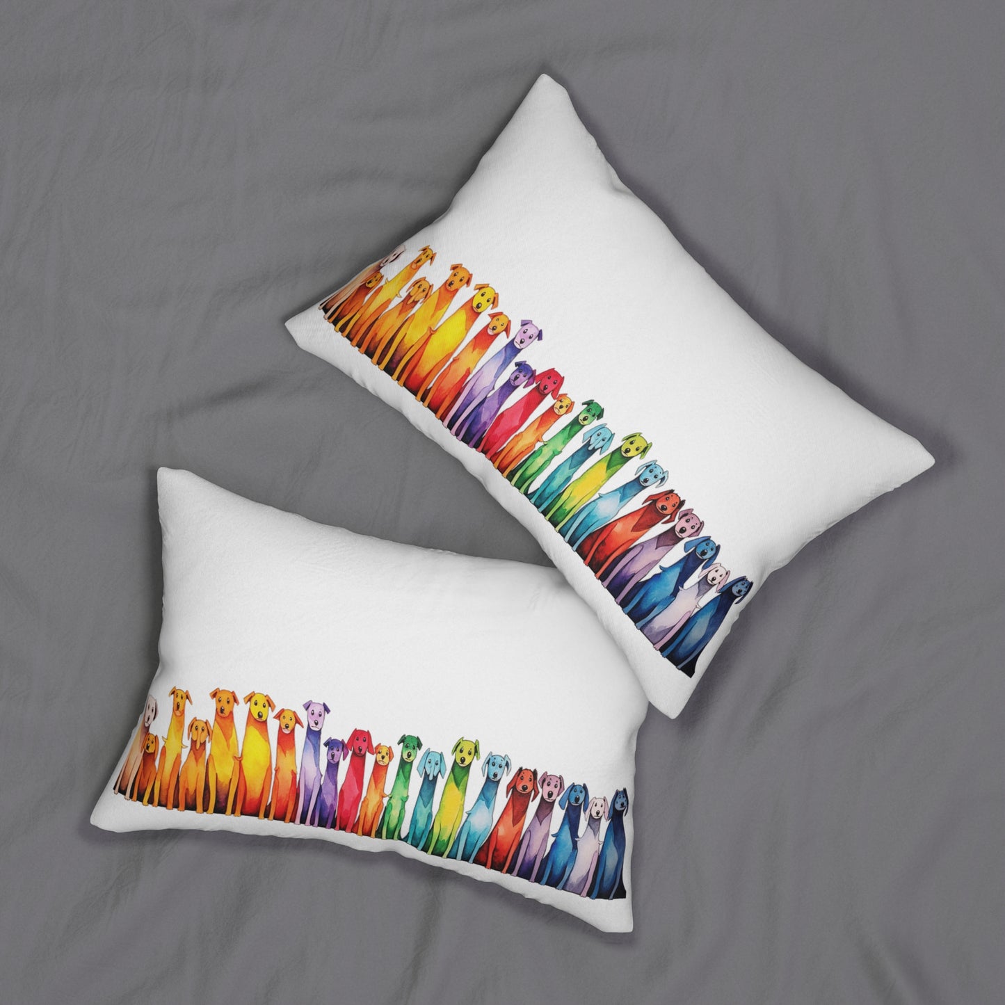 Whimsical Dogs Lumbar Pillow - 20" x 14"