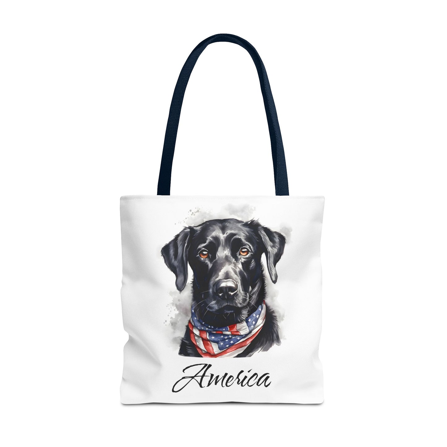 Patriotic Dog - 18" Large Tote Bag