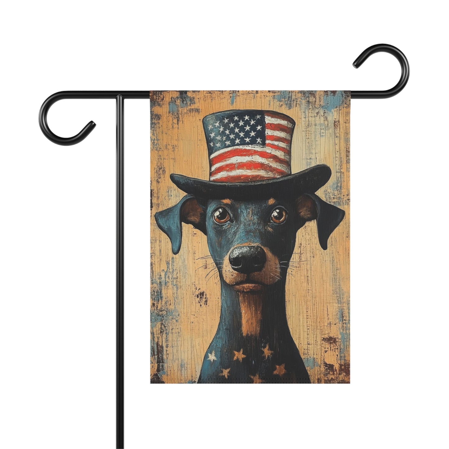 Patriotic Dog Garden Banner - Charming Outdoor Decoration for Pet Lovers
