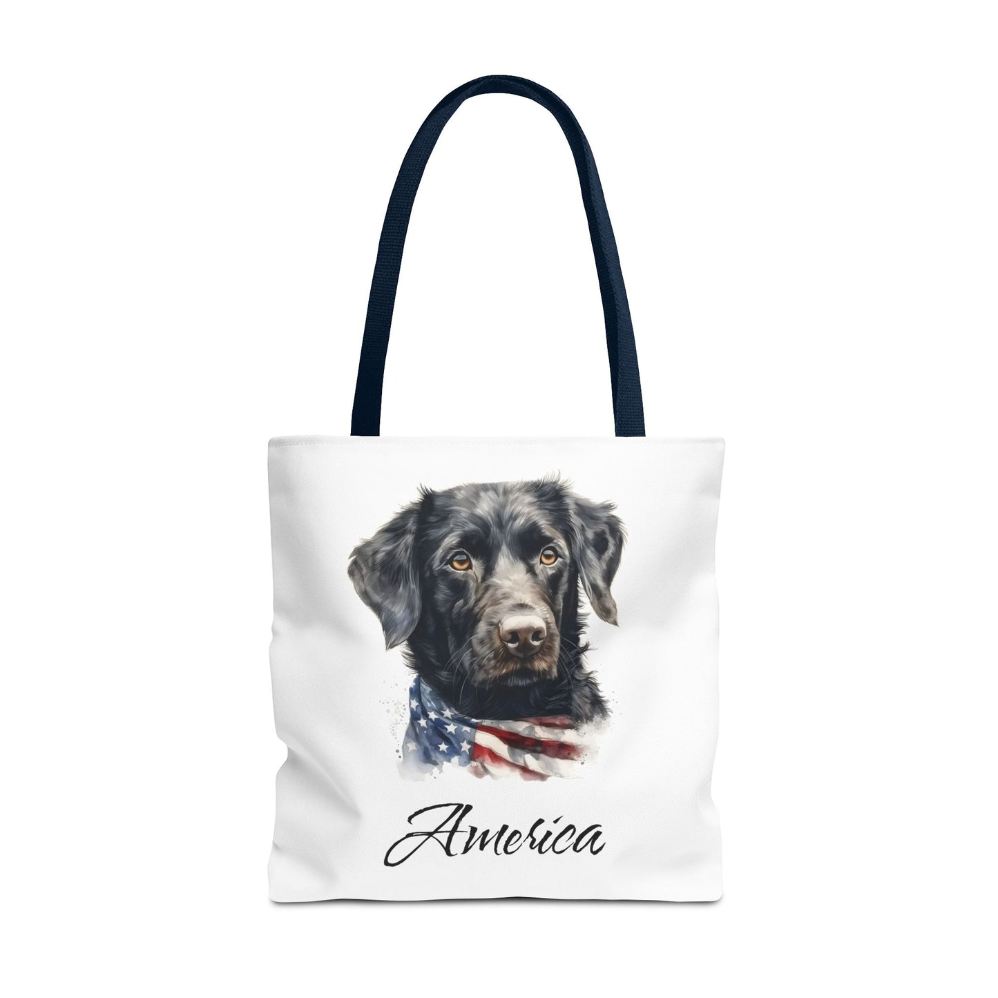 Patriotic Dog - 18" Large Tote Bag