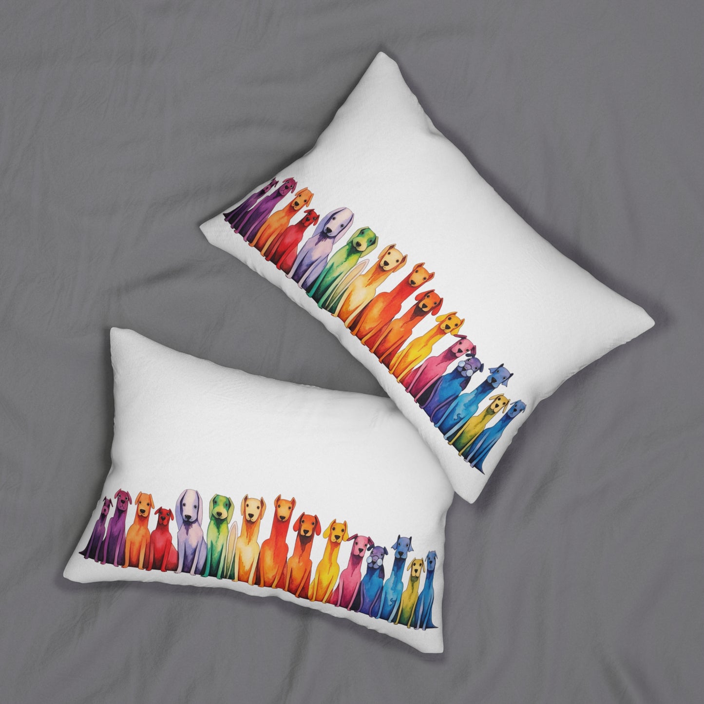 Whimsical Dogs Lumbar Pillow - 20" x 14"