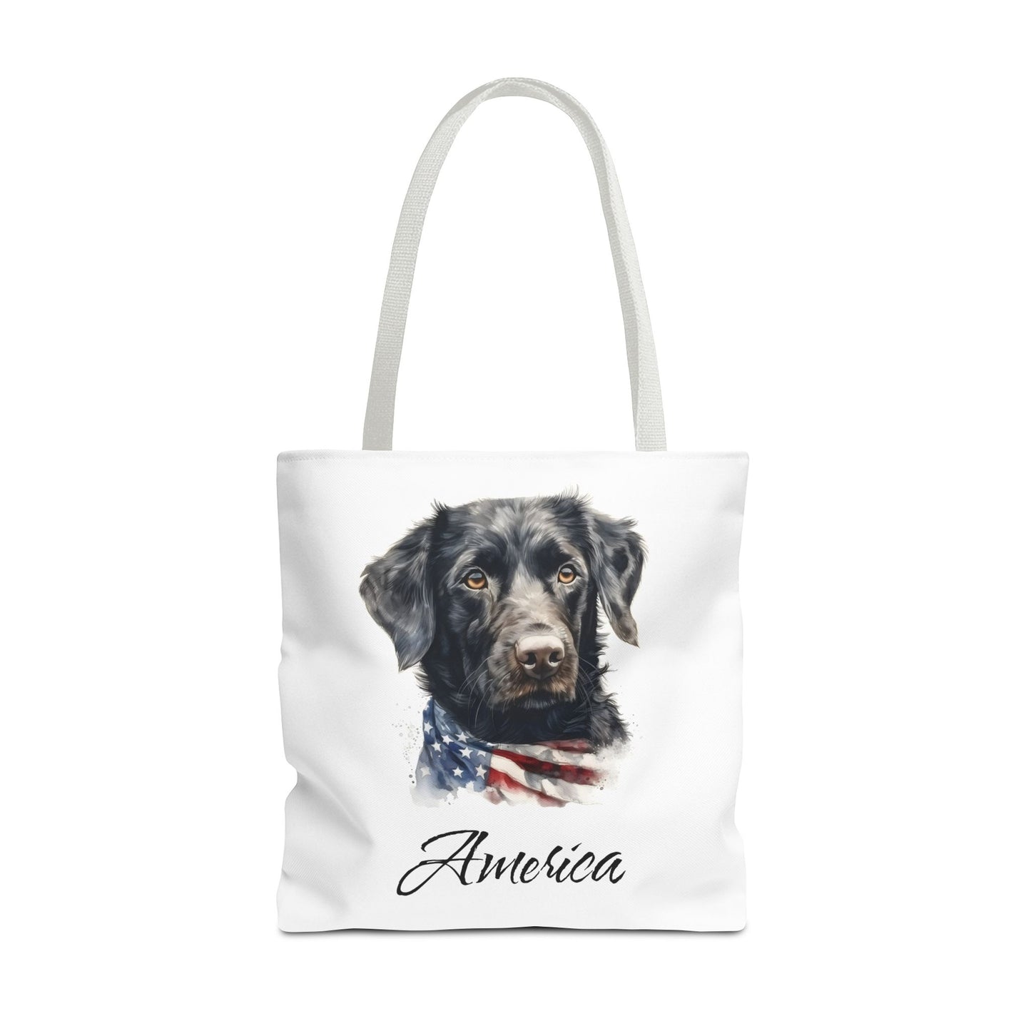 Patriotic Dog - 18" Large Tote Bag