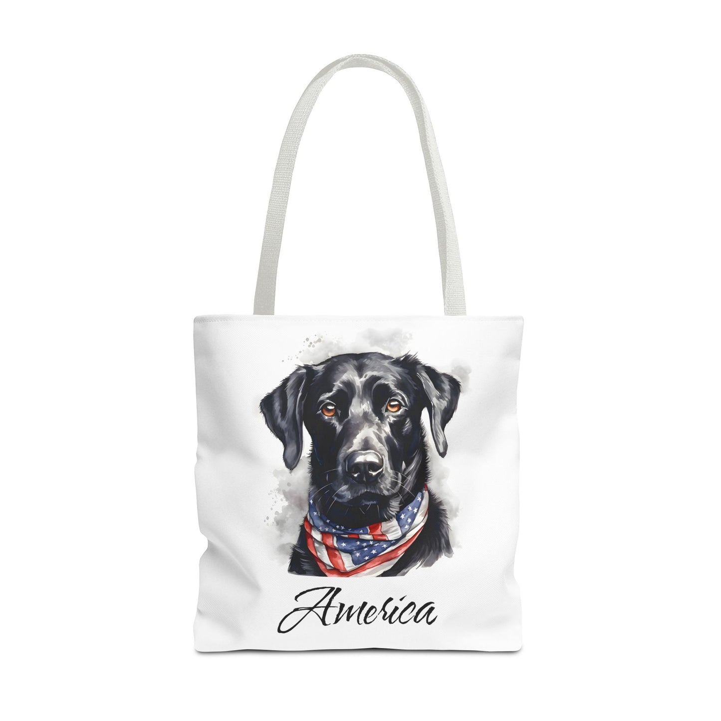 Patriotic Dog - 18" Large Tote Bag
