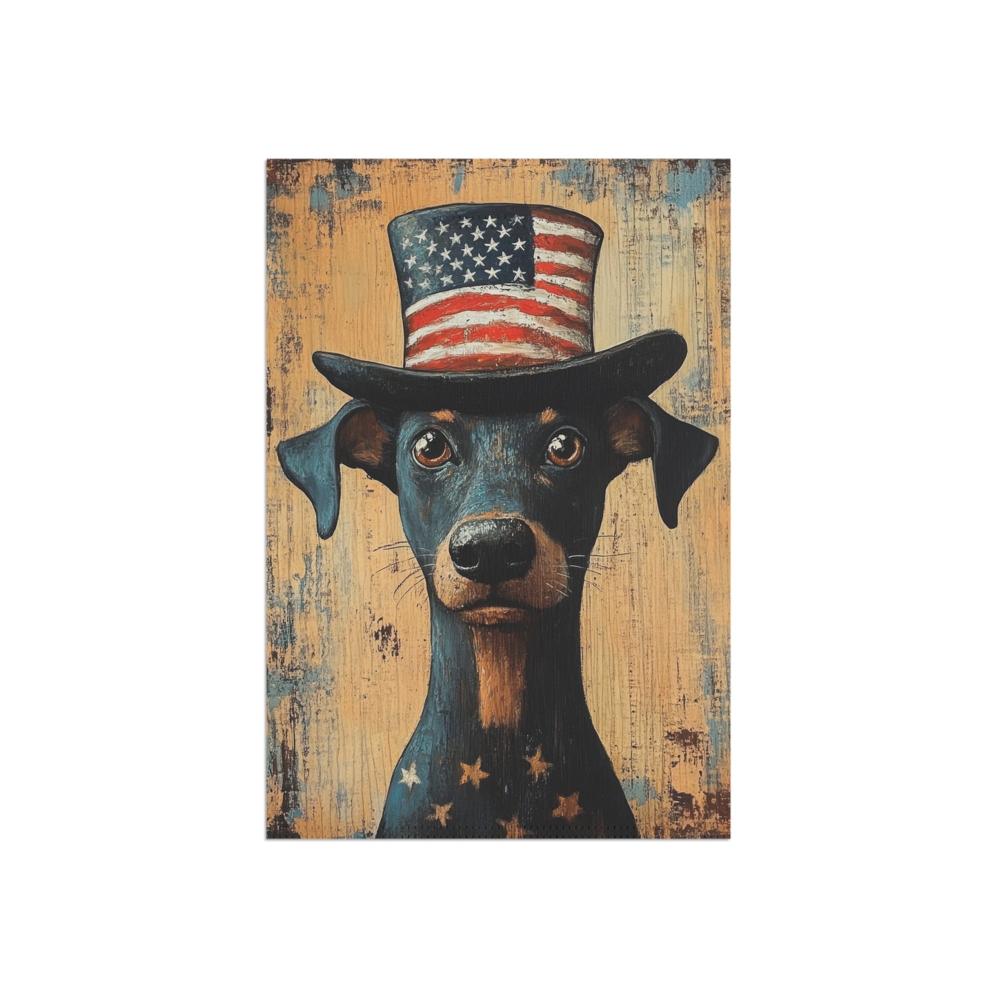Patriotic Dog Garden Banner - Charming Outdoor Decoration for Pet Lovers