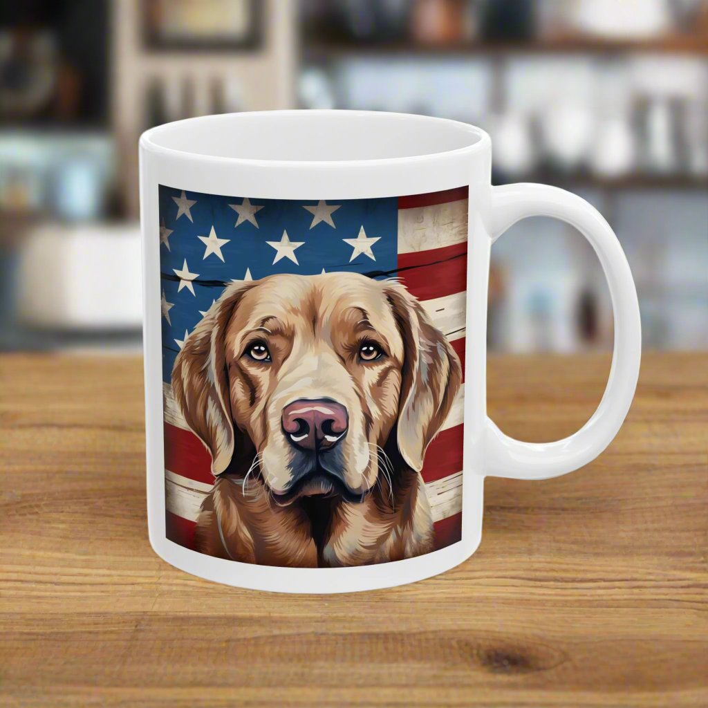 Golden Retriever Patriotic Mug