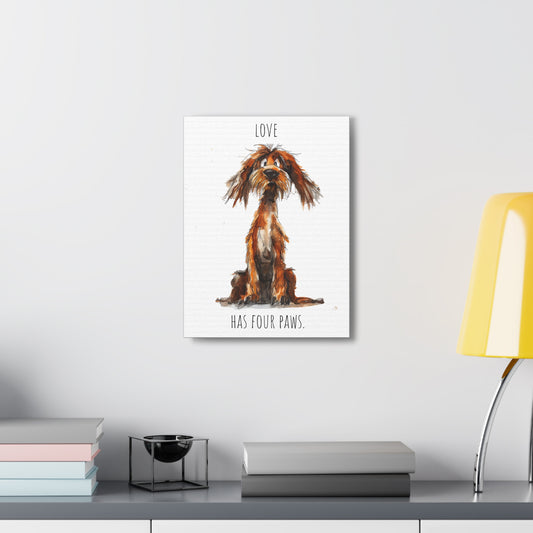 Canvas Gallery Wrap - Scruffy Dog Collection - Love Has Four Paws