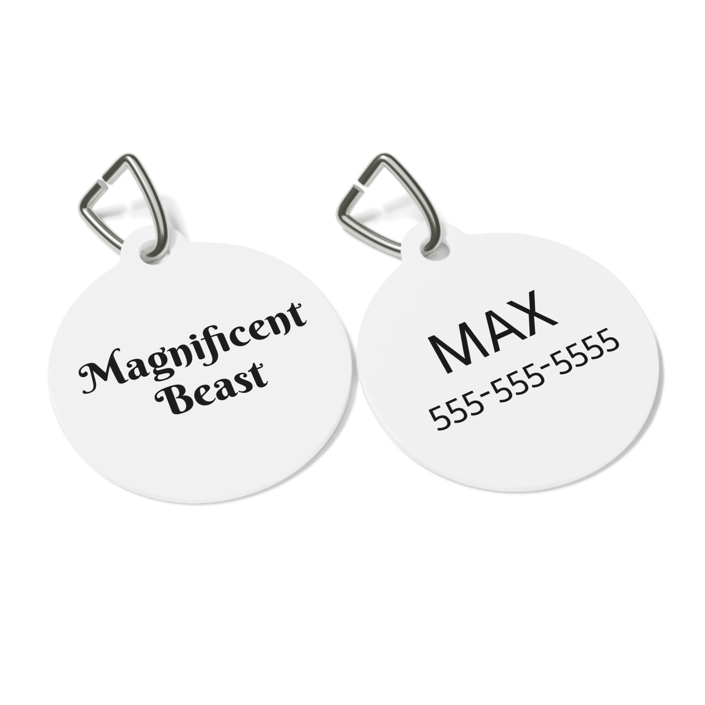 Funny Dog Tag "Magnificent Beast" - Personalized (1 inch)