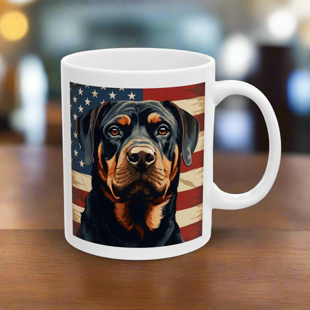 Rottweiler Patriotic mug