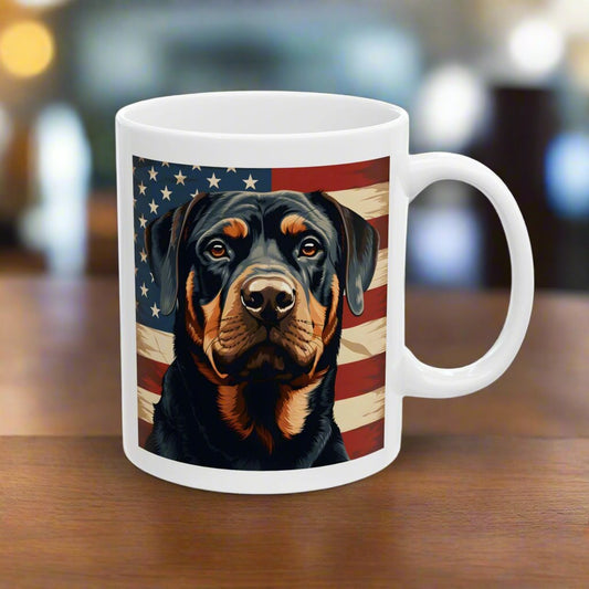 Rottweiler Patriotic mug