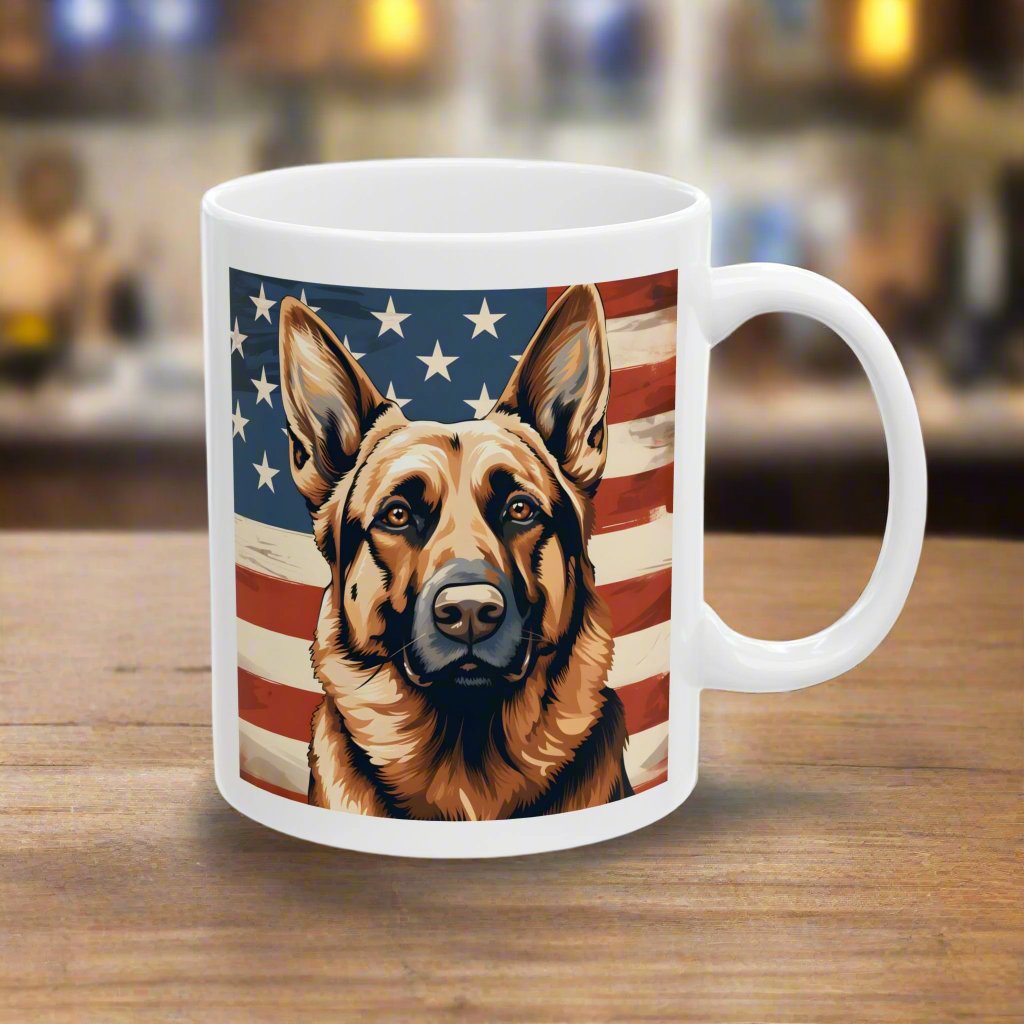 German Shepherd Patriotic Mug