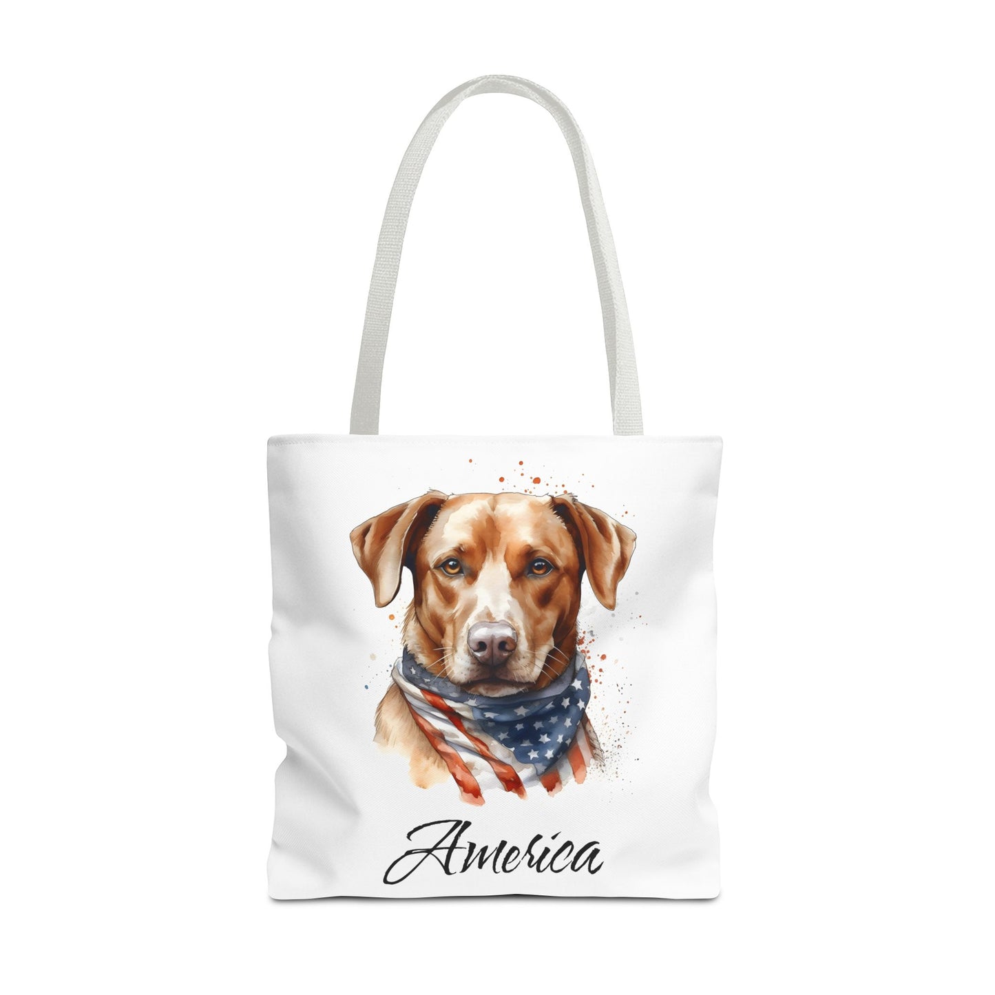 Patriotic Dog - 18" Large Tote Bag