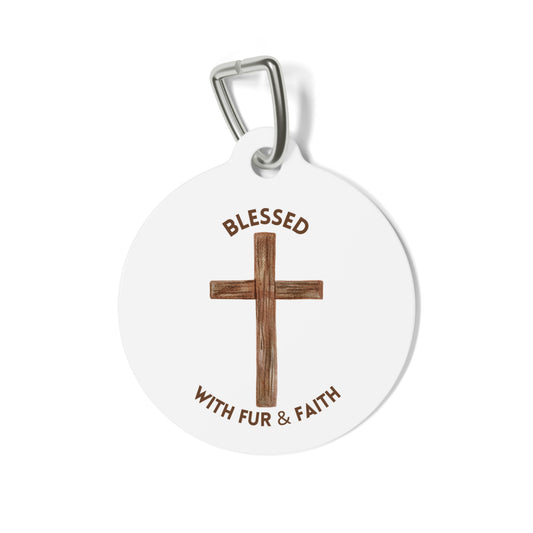 Dog Tag - Blessed with Fur & Faith - Christian Accessories