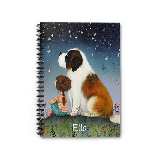 Starry Night Spiral Notebook (Personalized)- Starlit Companions Collection