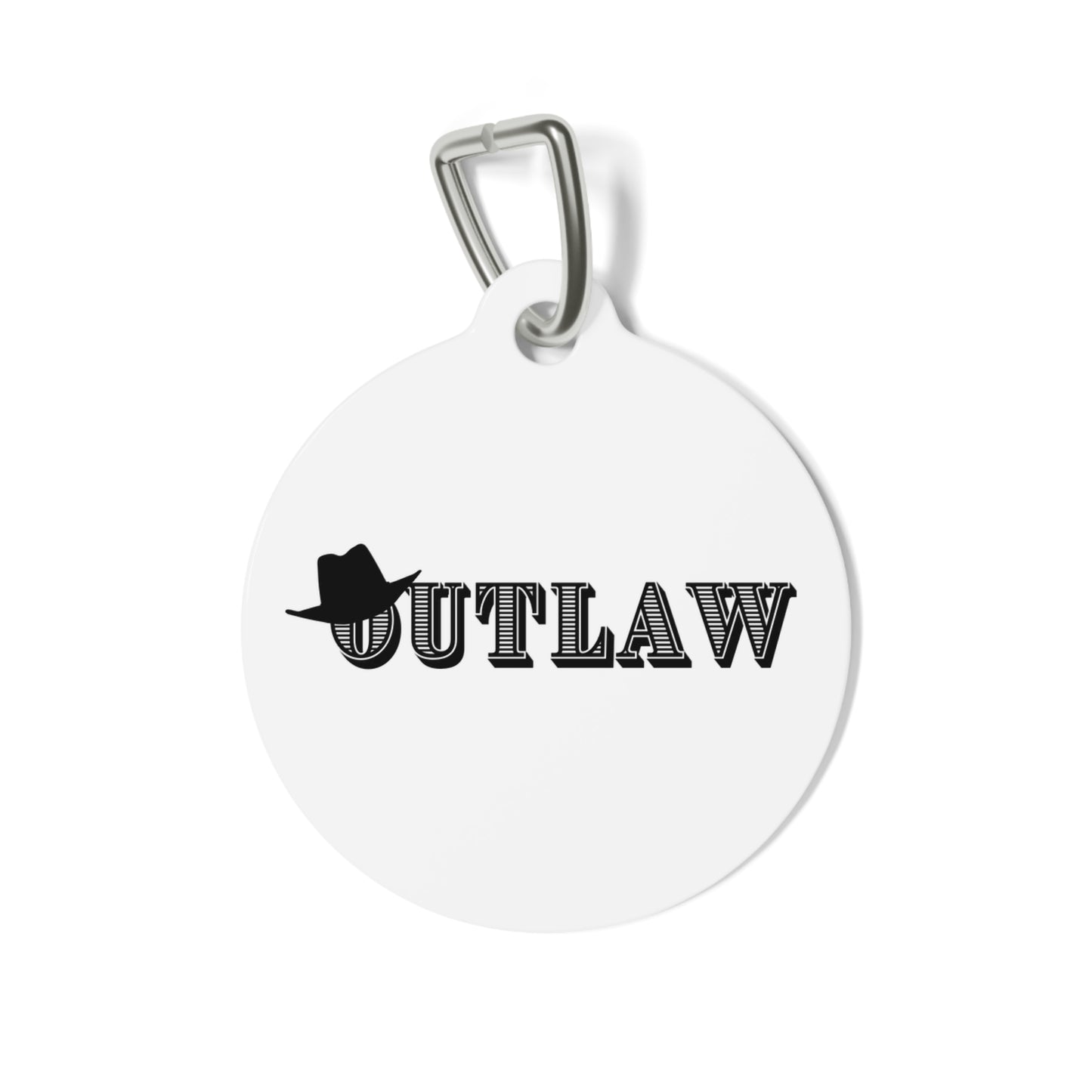 Funny Dog Tag "Outlaw" - Personalized (1 inch)