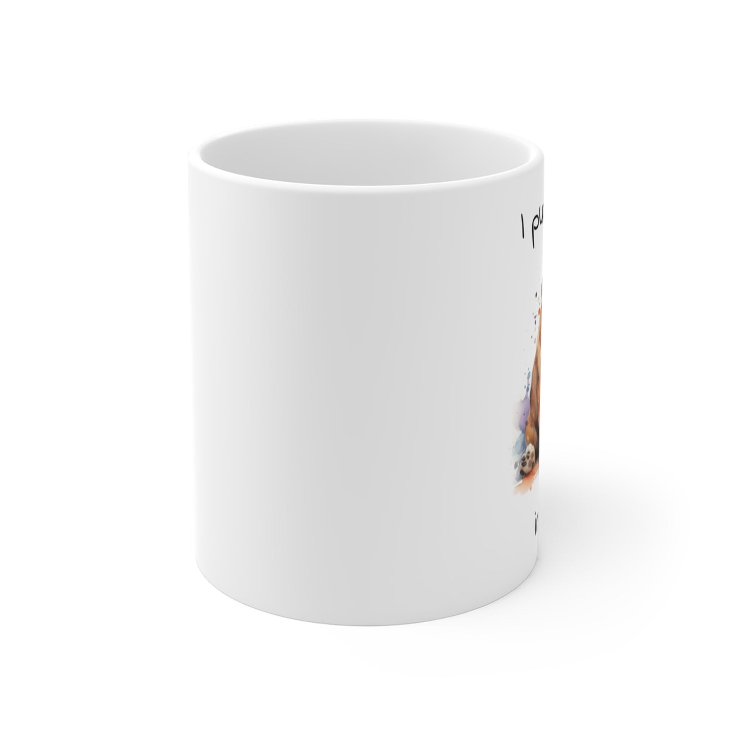 Chunky Dog Mug 11oz - 'I put the hunk in chunk.'