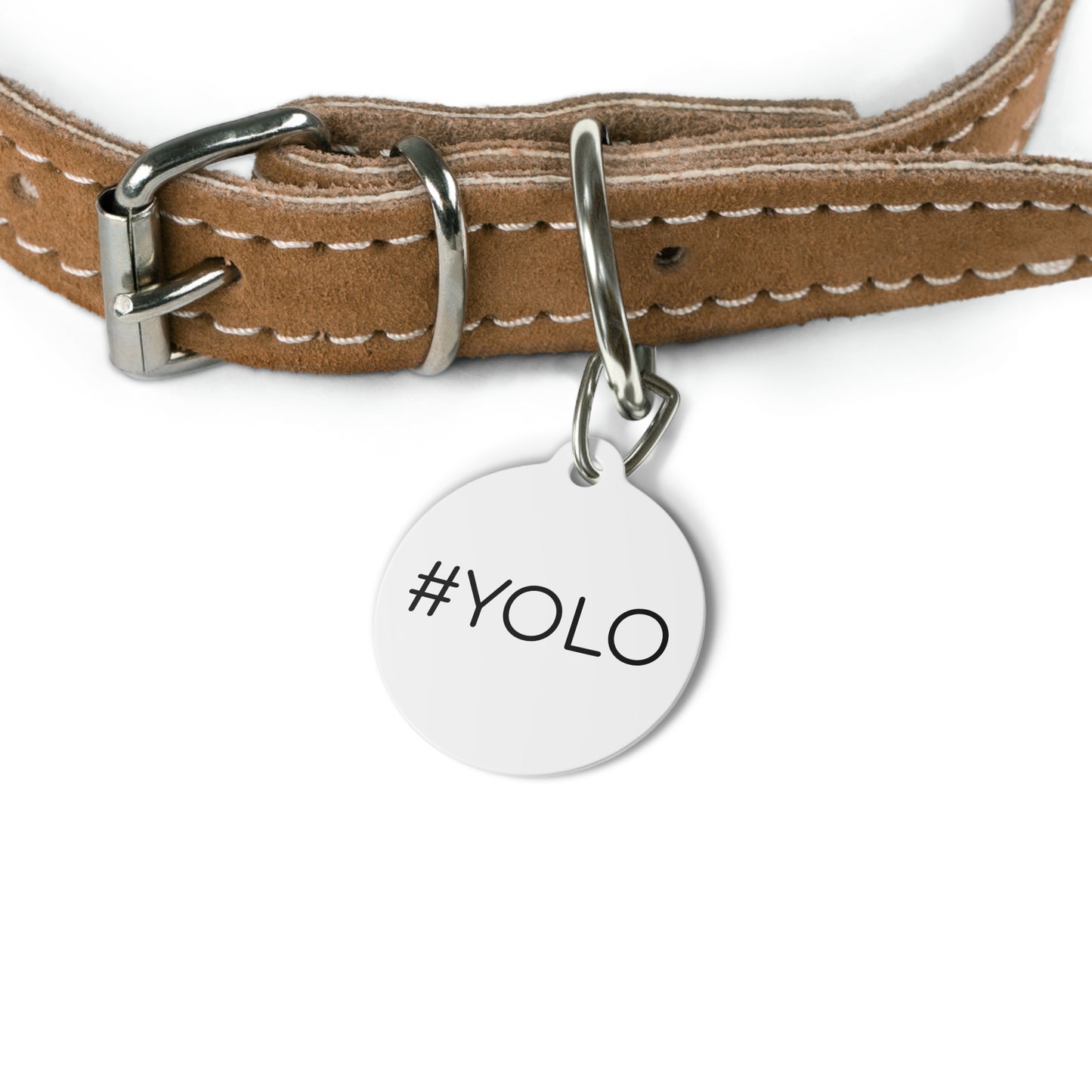 Personalized #YOLO Pet Tag for Dogs and Cats - Customizable with Name & Contact Info