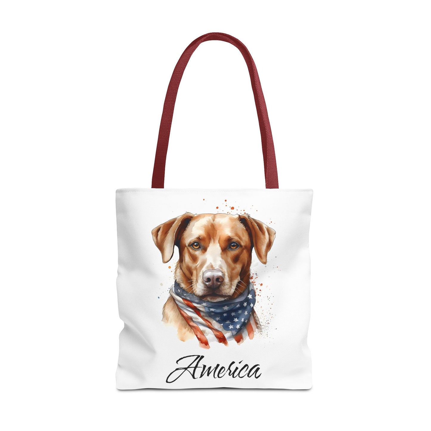 Patriotic Dog - 18" Large Tote Bag