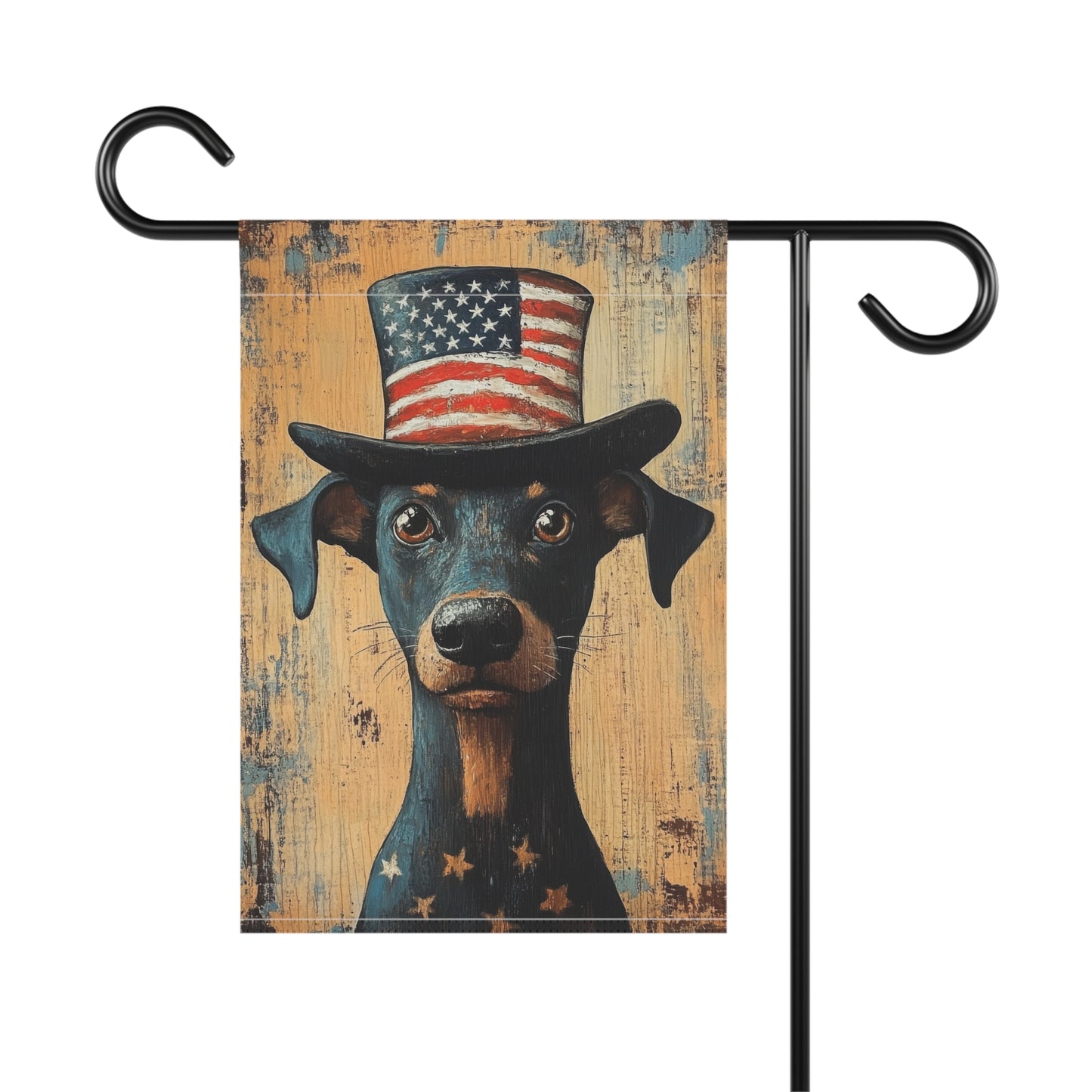 Patriotic Dog Garden Banner - Charming Outdoor Decoration for Pet Lovers