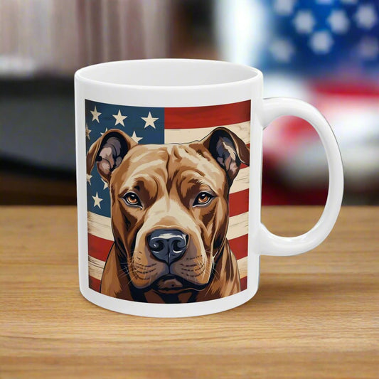patriotic Pitbull mug