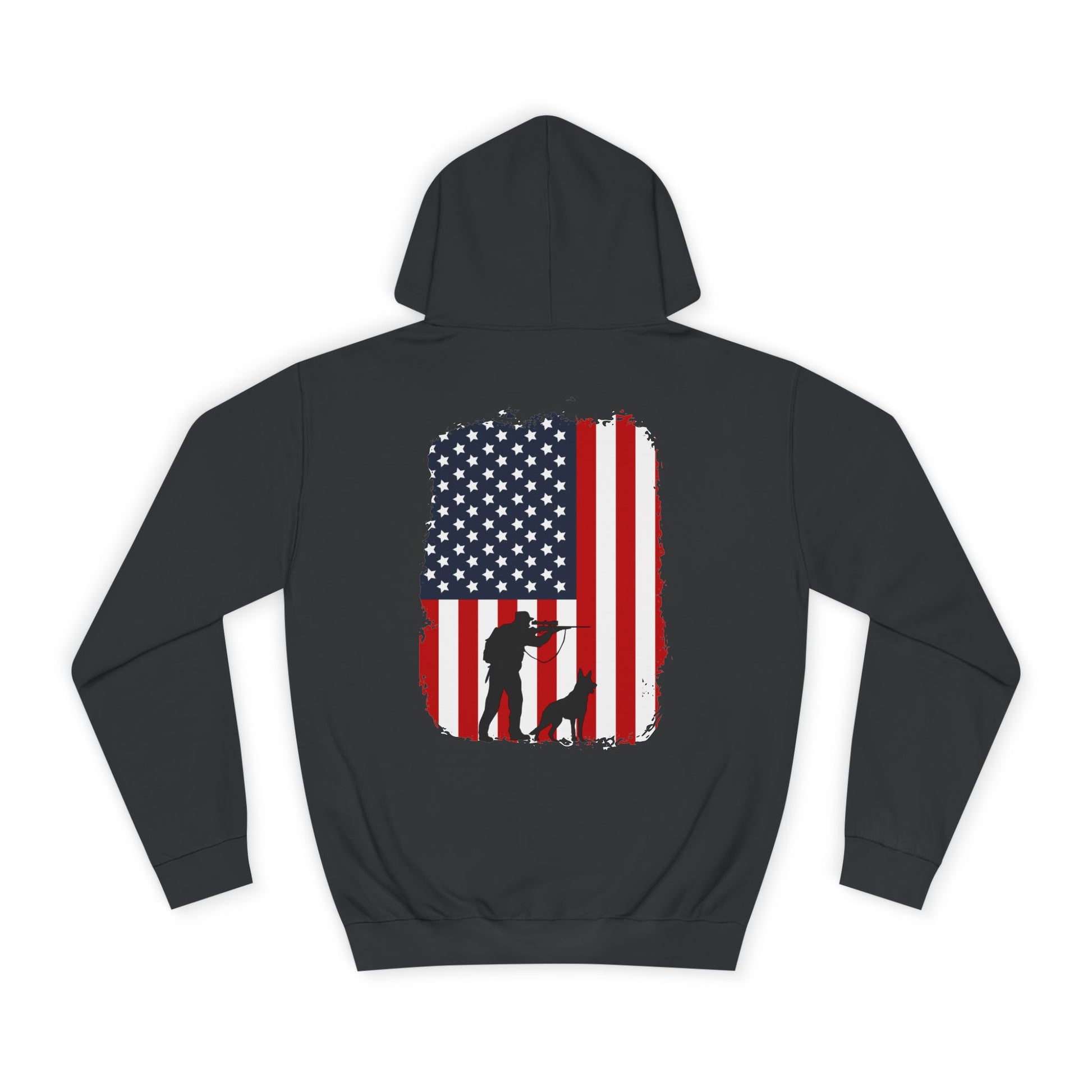 Dog Lover Patriotic Hoodie with Military Dog
