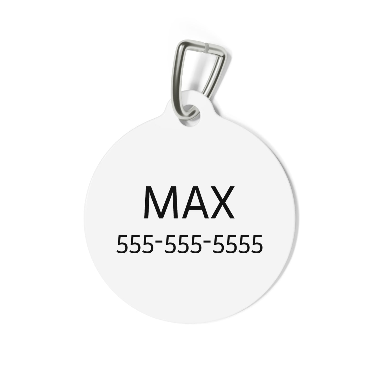 Funny Dog Tag "Pet me and tell me I'm handsome." Personalized (1 inch)