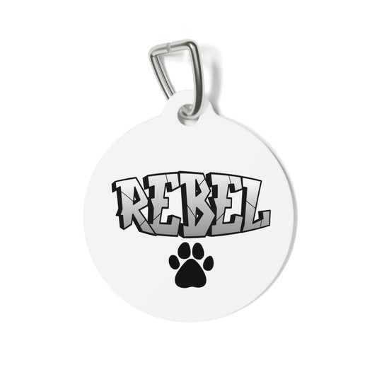 Funny Dog Tag "Rebel" - Personalized (1 inch)