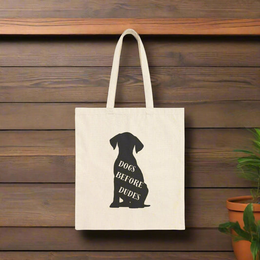 Dogs Before Dudes Tote Bag