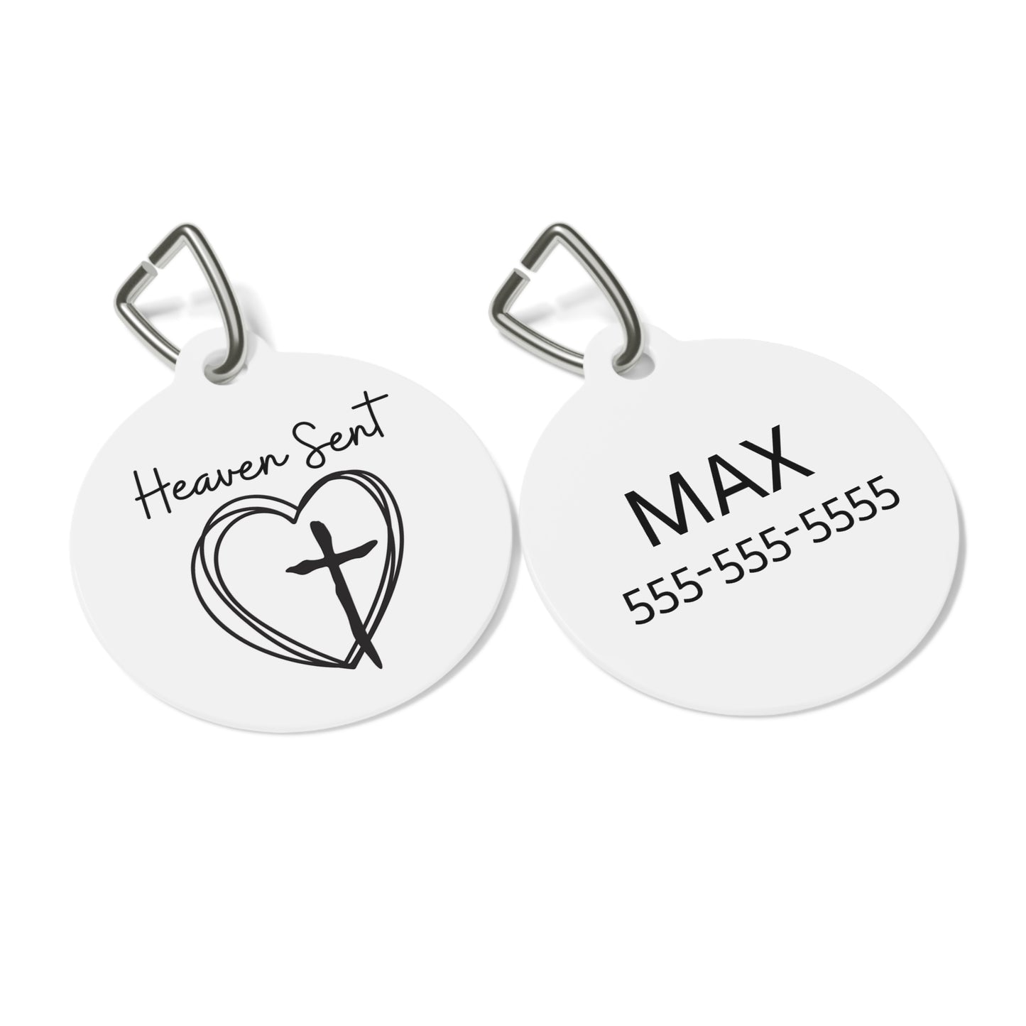 Pet Tag - Personalized Dog Tag - Heaven Sent - Christian Dog Accessories
