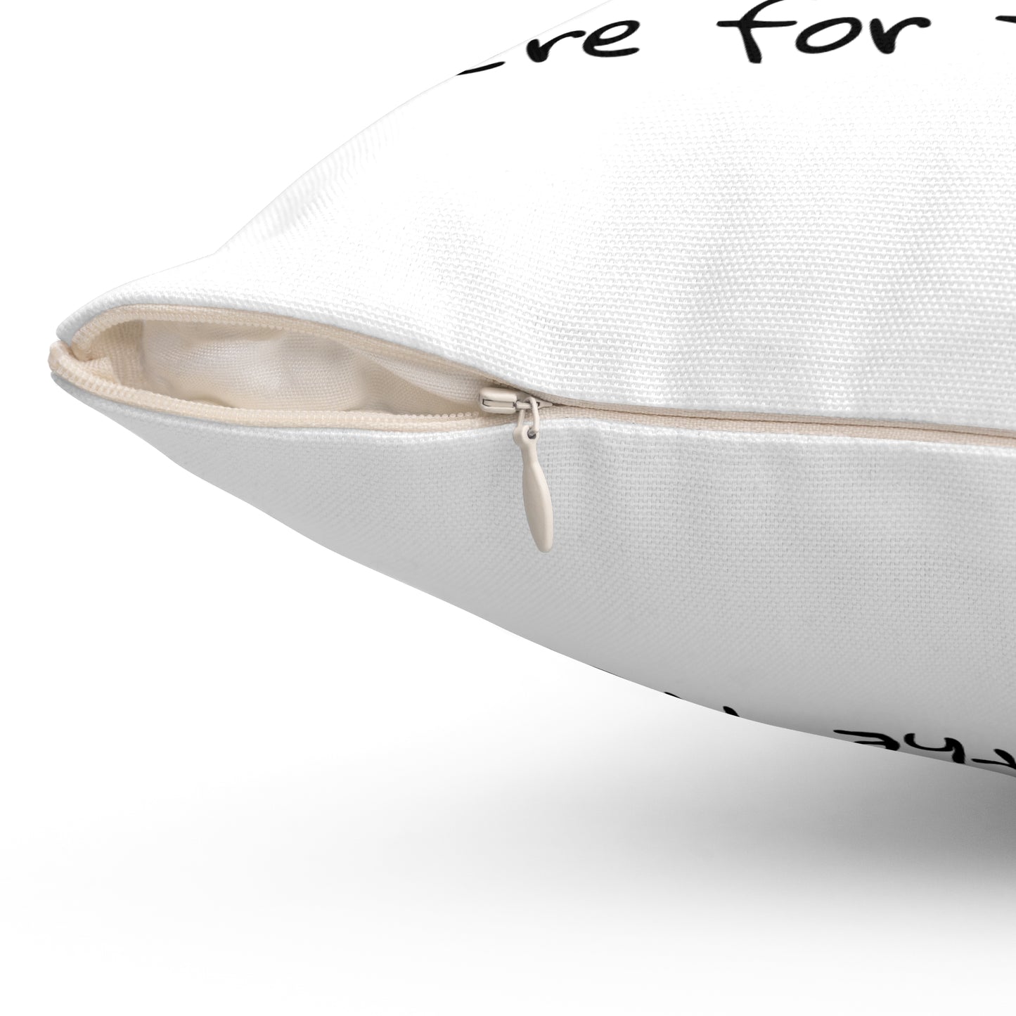 Cute Dog Pillow - "Here for the Treats" Spun Polyester Decorative Cushion