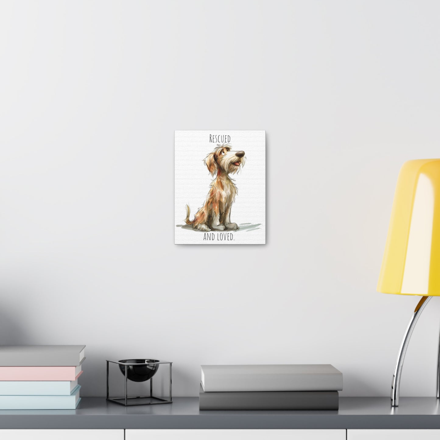 Canvas Gallery Wrap - Scruffy Dog Collection - Rescued And Loved