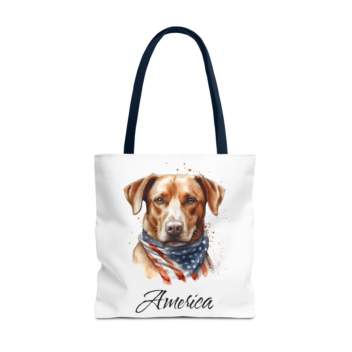 Patriotic Dog - 18" Large Tote Bag