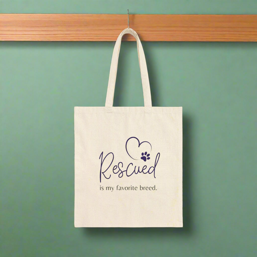 Rescued Is My Favorite Breed Tote Bag