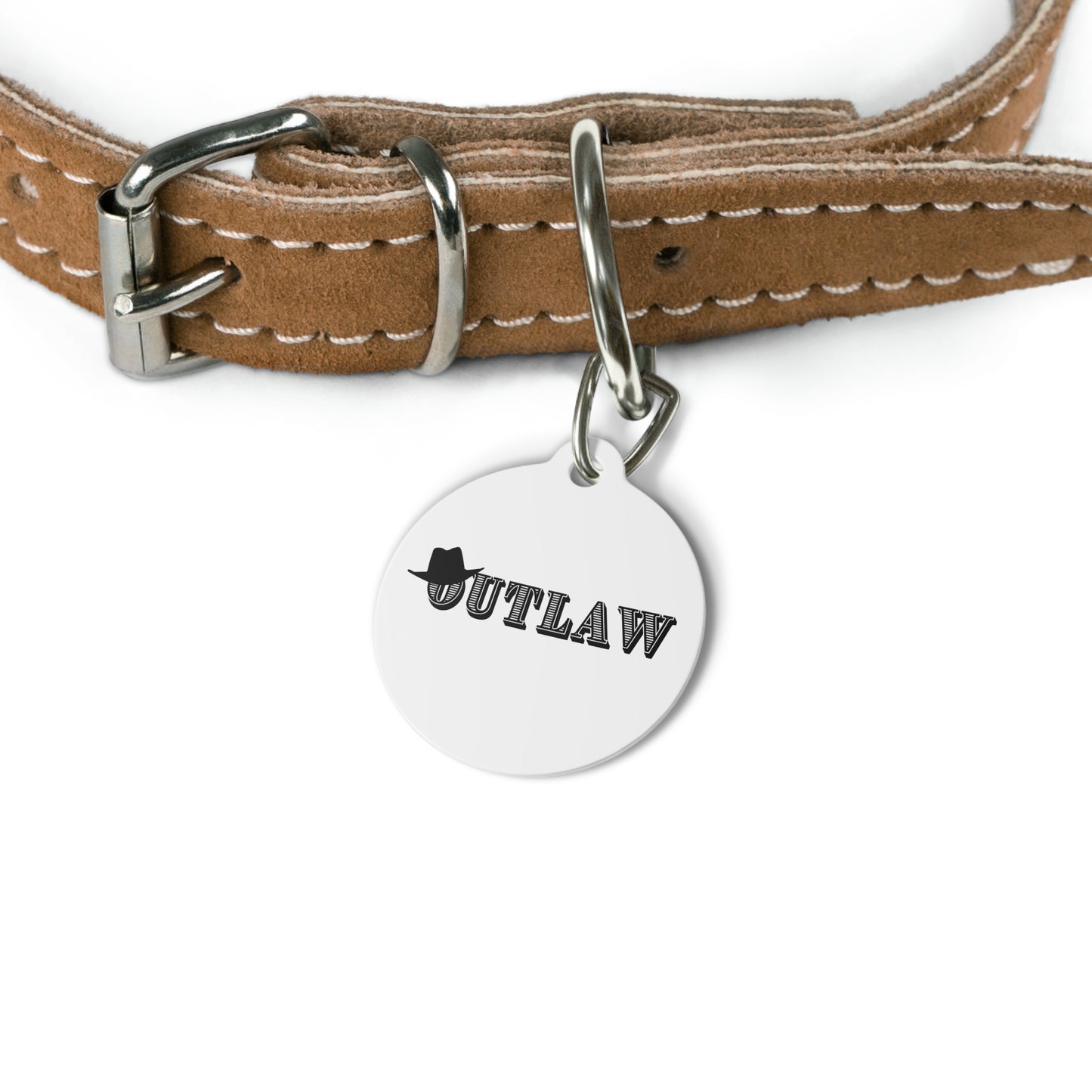 Funny Dog Tag "Outlaw" - Personalized (1 inch)