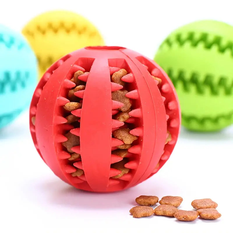 red rubber treat ball