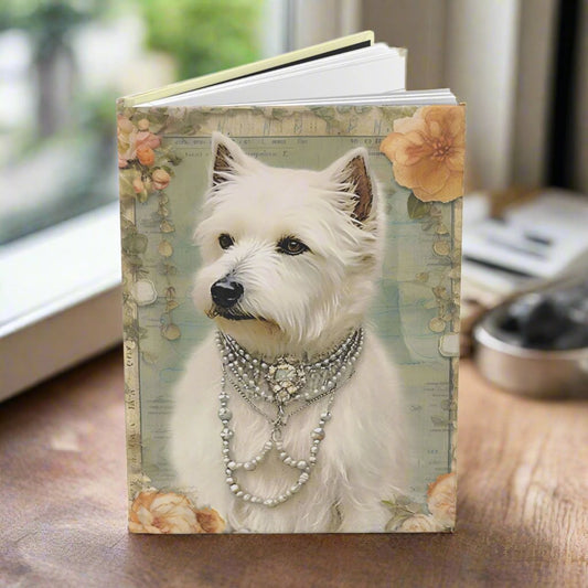 Journal with a dog in jewelry