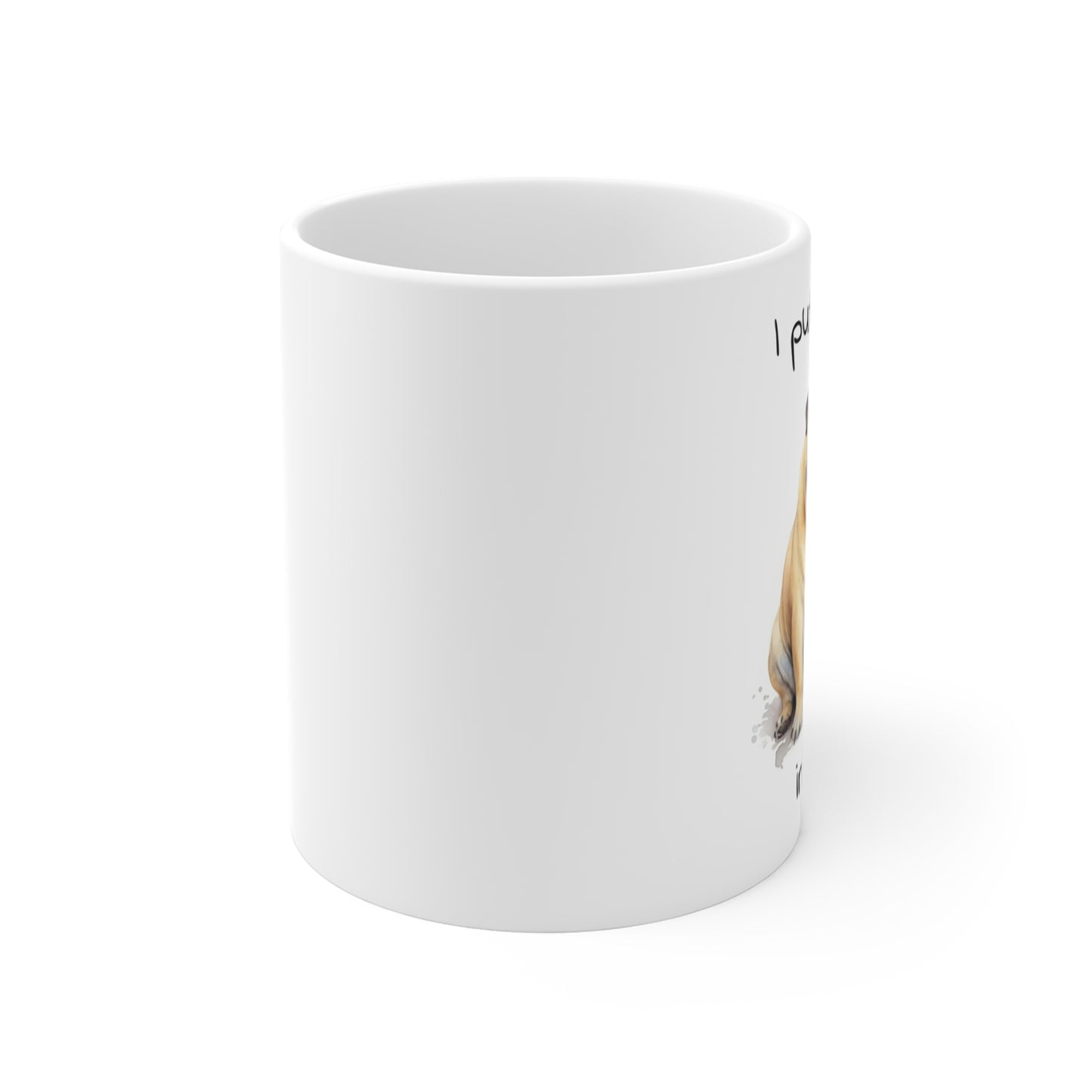 Chunky Dog Mug 11oz - "I put the hunk in chunk."