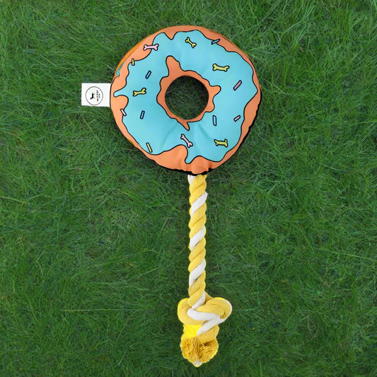 Plush Donut Dog Toy
