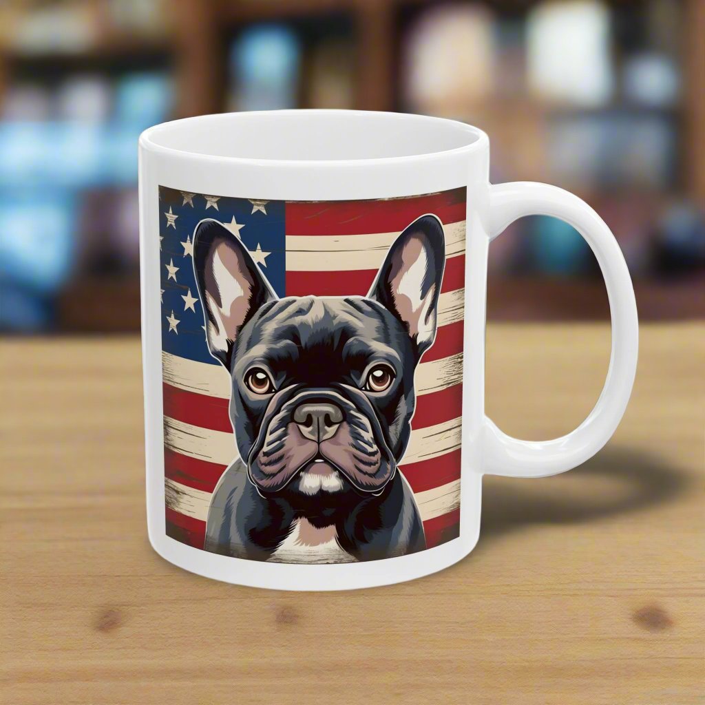 Patriotic French Bulldog Mug