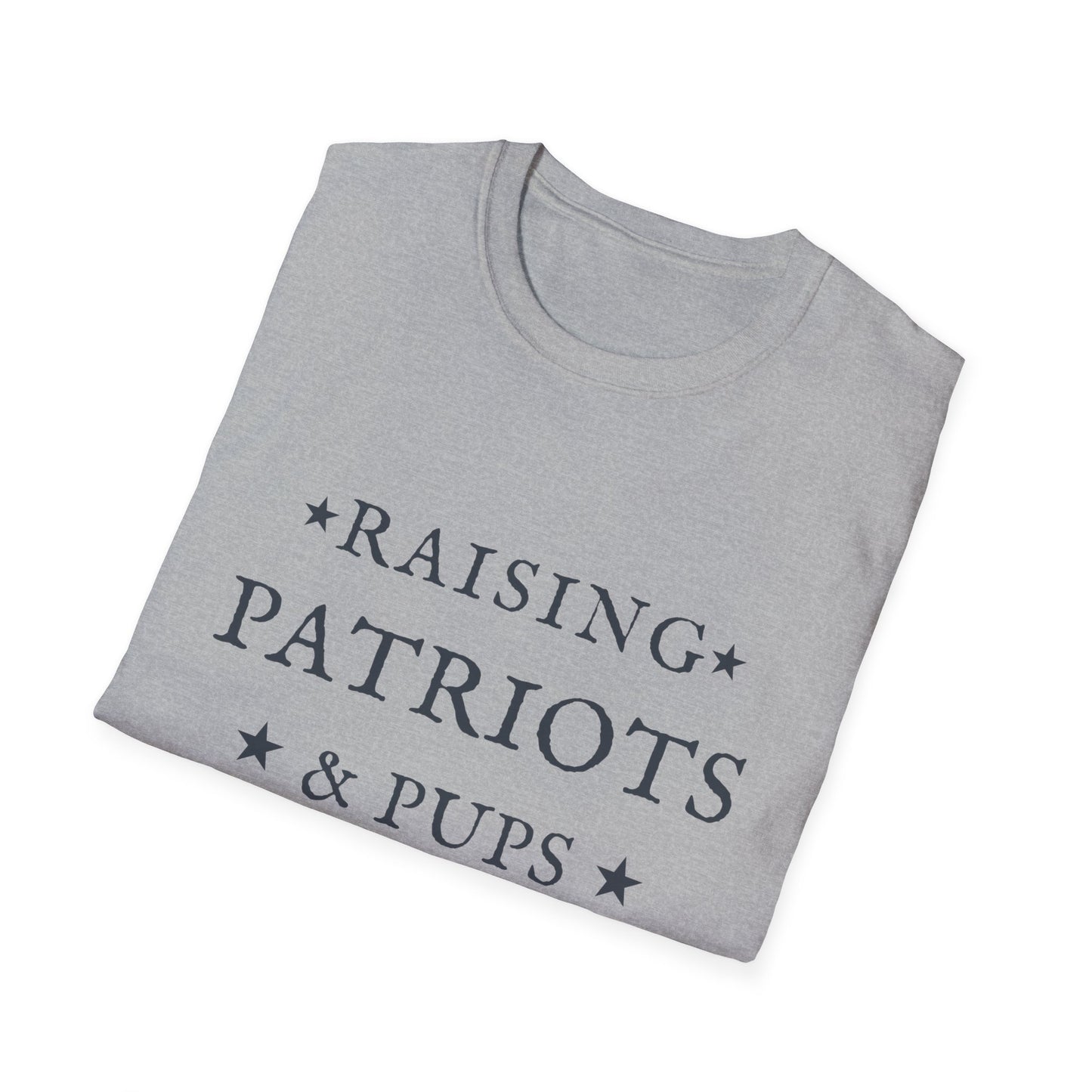 Raising Patriots & Pups T-Shirt - Heather Grey