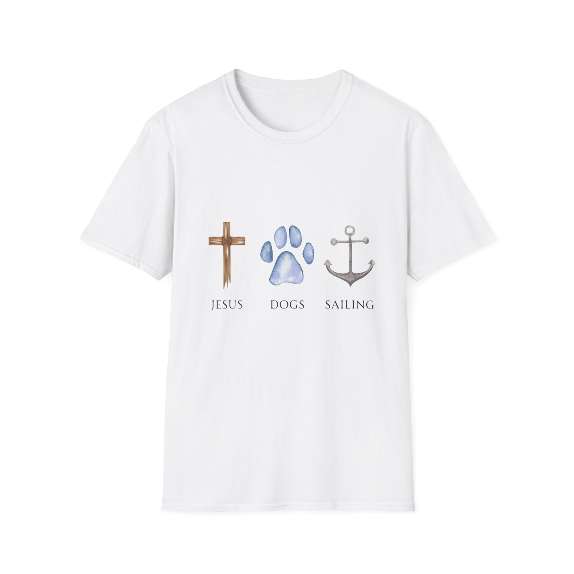 Jesus, Dogs, and Sailing T-Shirt