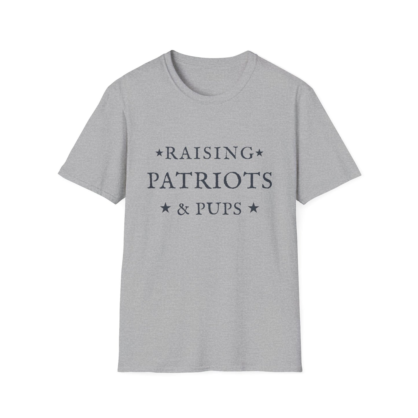 Raising Patriots & Pups T-Shirt - Heather Grey