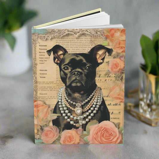 journal with dog in jewelry