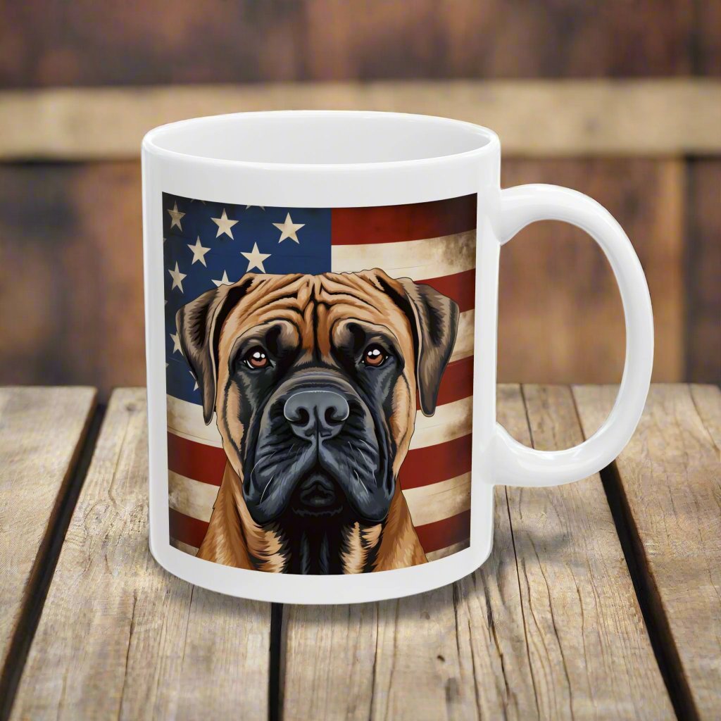 Patriotic Mastiff Mug