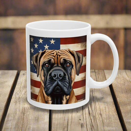 Patriotic Mastiff Mug