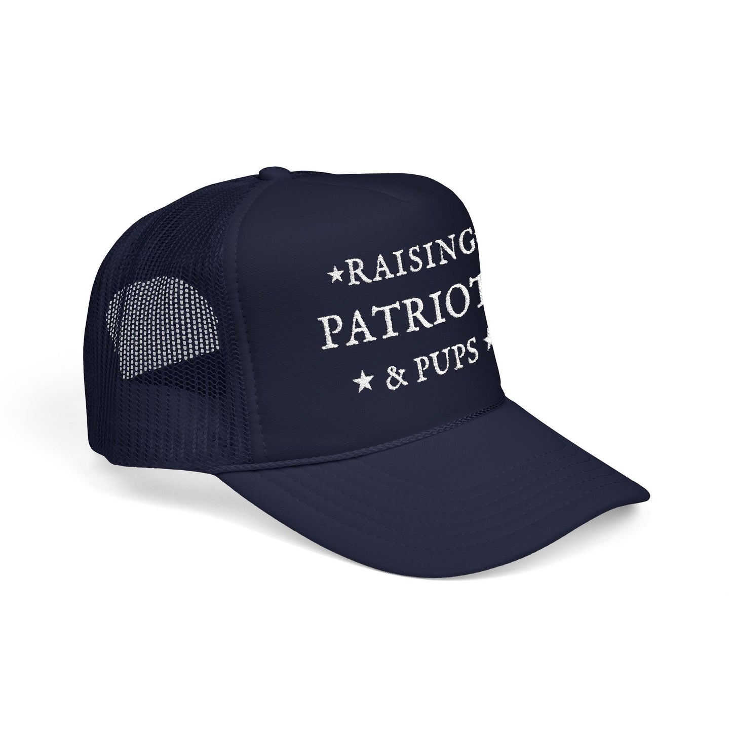Navy blue cap with Patriotic logo on a white background