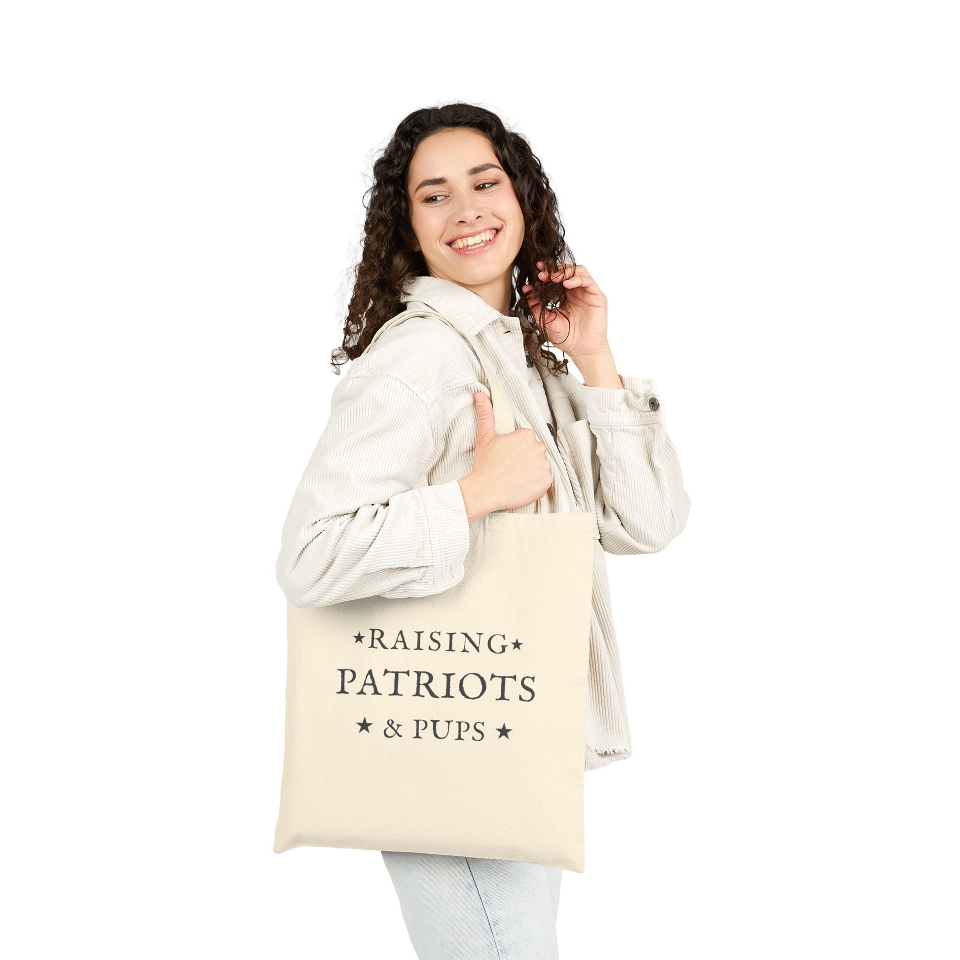 Raising Patriots and Pups Tote Bag