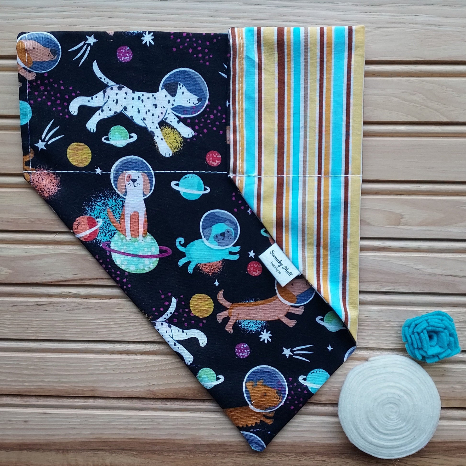 Astronaut Dog Reversible Bandana